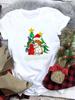 Merry Christmas New Year Graphic T Shirt Women Short-Sleeved Print Tee Shirt Female Trend Clothing Cute Women Casual Graphic T