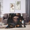 The Vampire Diaries Damon Salvatore TV Series Flannel Blankets  Warm Throw Blanket for Couch Bed Travel Bedspread Sofa Bed Cover