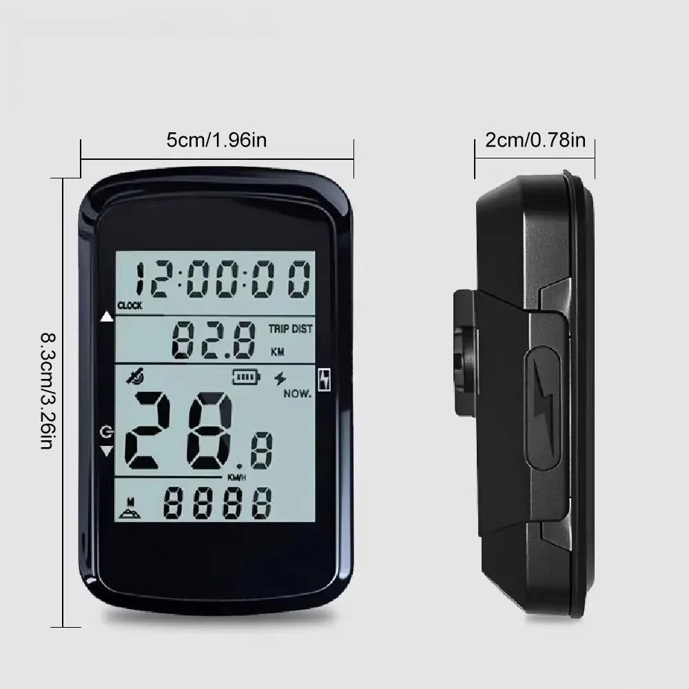 Rechargeable Bike Speedometer 2.4 Inch Screen Electronic Stopwatch Road Bike
