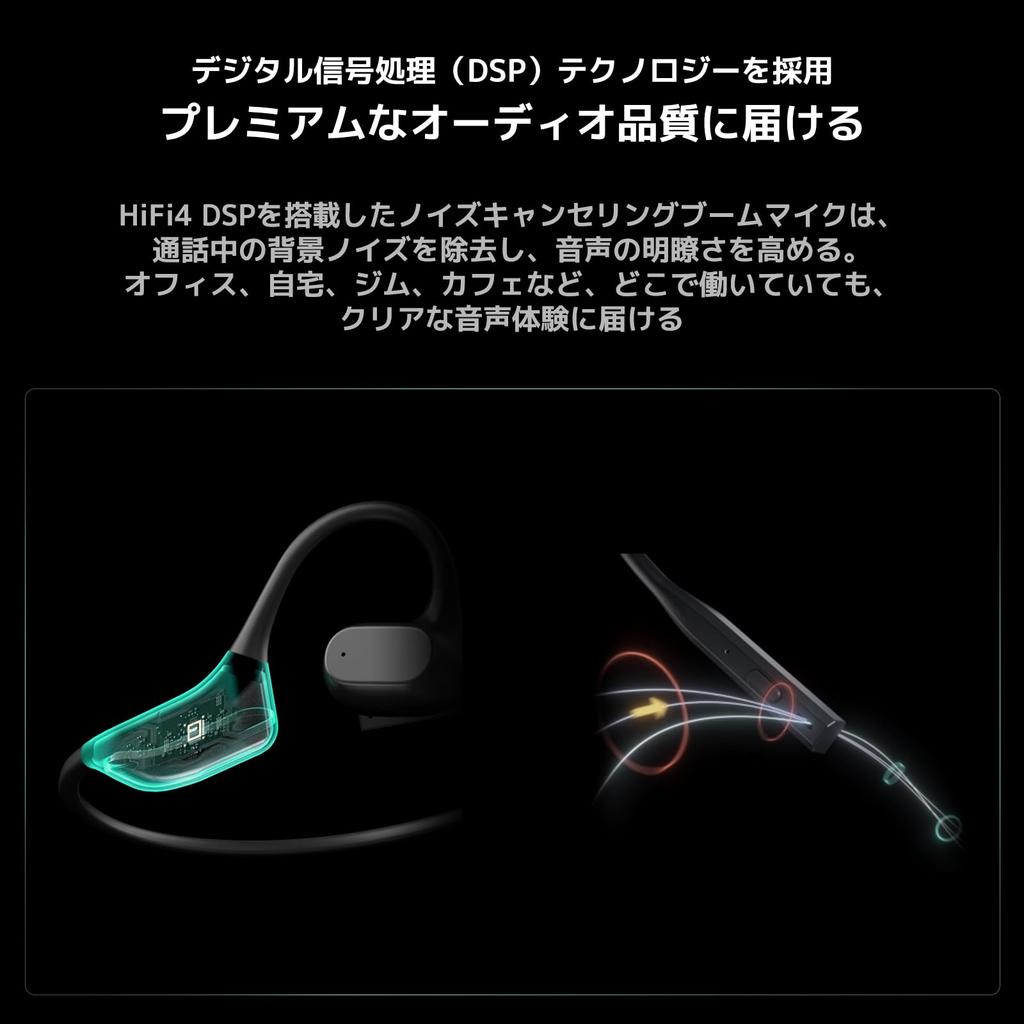 Беспроводные наушники открытого типа Nuroum OpenEar Pro2, Бизнес-модель, с микрофоном, в комплекте USB-адаптер, Сверхлегкие, С шумоподавлением, Беспроводные,