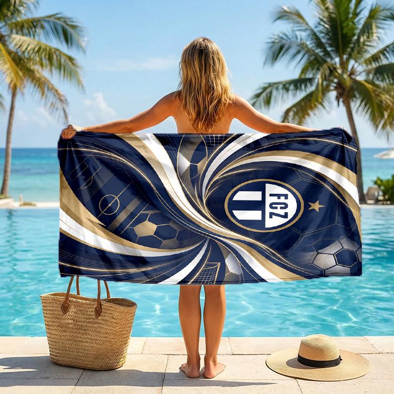 FC Zürich print Quick Dry Beach Towel Microfiber Absorbent Portable Travel Swimming Towel