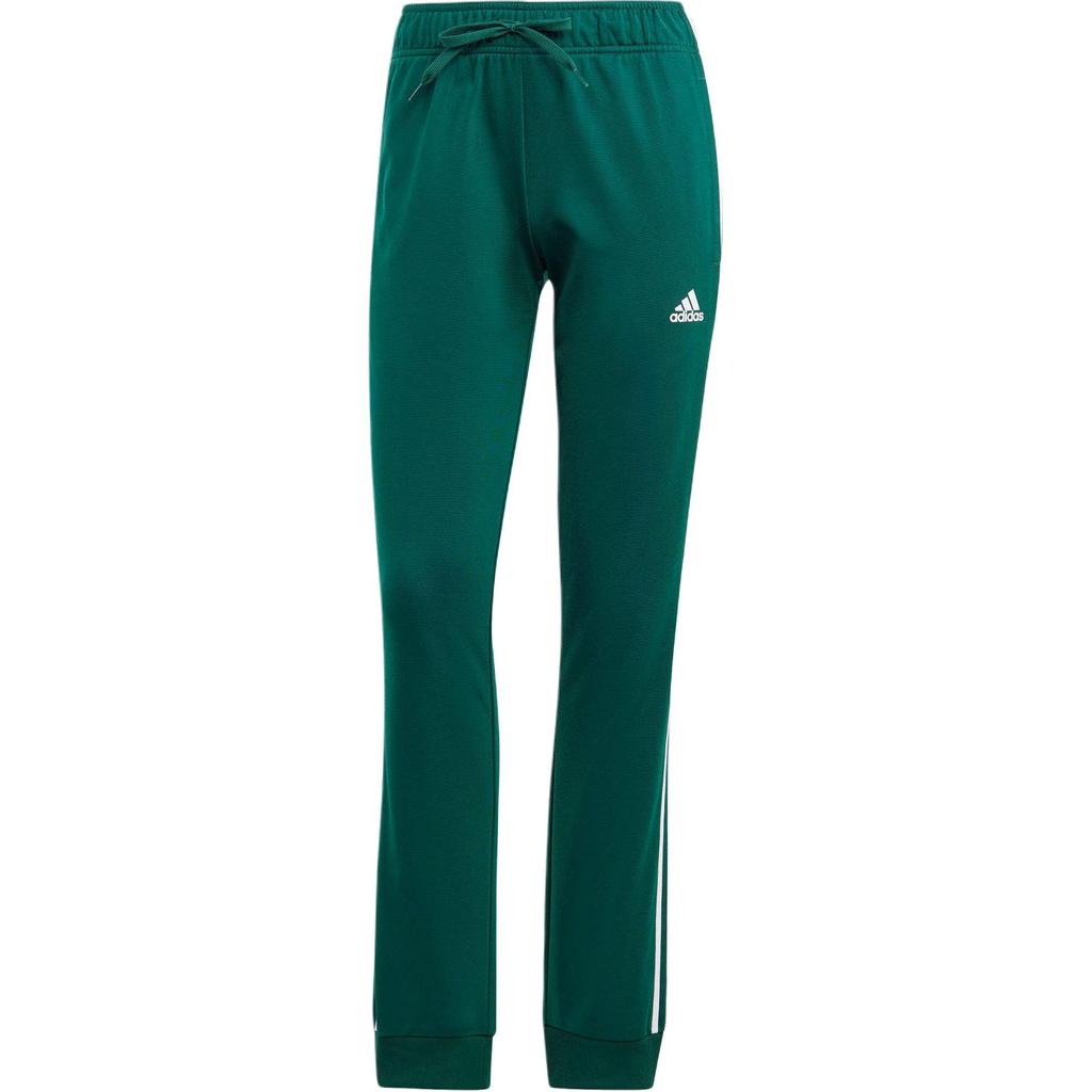 adidas Женские спортивные штаны Primegreen Essentials Warm Slim Tapered 3 Stripes Track Tracksuit Bottoms Collegiate Green/White IM2813