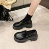 Spring and Autumn Japanese Single Shoes Loafers 2025 Women's Versatile Brown Retro British Style Shoes Platform Black Uniform Shoes