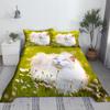 Lovely Cat Bed Sheet Set Animal Pets Bed Sheets And Pillowcase 3d Bedding Digital Printing Flat Sheet 100% Polyester Bedspread