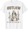 Outlaw President Trump Cowboy Trump 2024 Convicted Felon Unisex T-Shirt