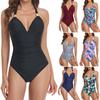 Women's One-Piece Print Sexy Bikini With Chest Pads Without Steel Bra Swimsuit