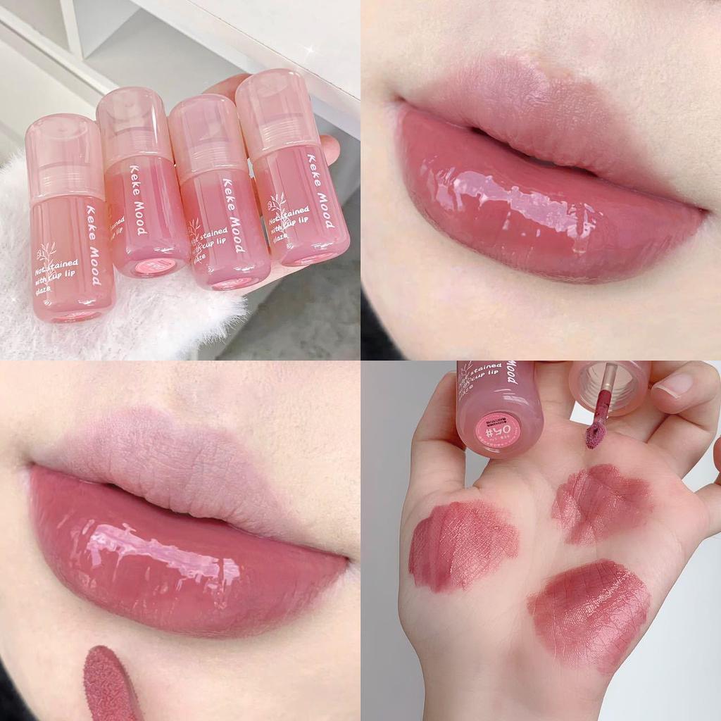 Kekemood Mirror Gloss Lip Glaze: Hydrating, Clear, Plumping, Whitening, Affordable Lipstick for Students.
