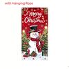 Rectangular Christmas Door Cover Perforated Strap Fastening Xmas Door Curtain Decoration  Outdoor