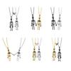 1 пара necklaces-скелетов, держащихся за руки, набор necklaces с магнитным кулоном-скелетом, винтажные necklaces-черепа для пары, BFF, дружбы, любителей готики и панка