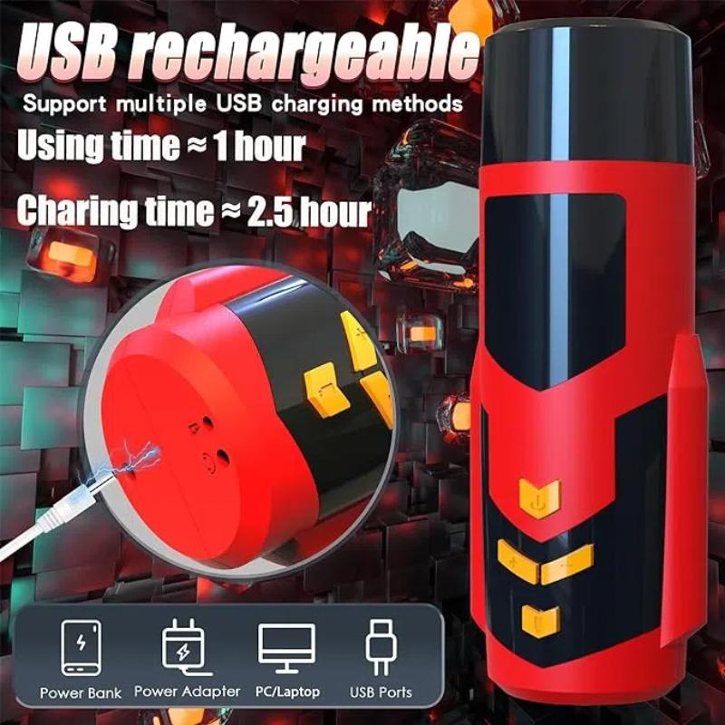 Hercules Adult Electric Masturbator for Men, Rotating and Telescoping Massager, Fully Automatic New Model