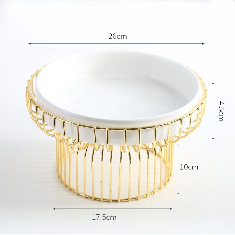 Керамическая фруктовая чаша из североевропейского железа, зеленая гостиная, домашний журнальный столик, тарелка для салата, украшение для корзины с закусками