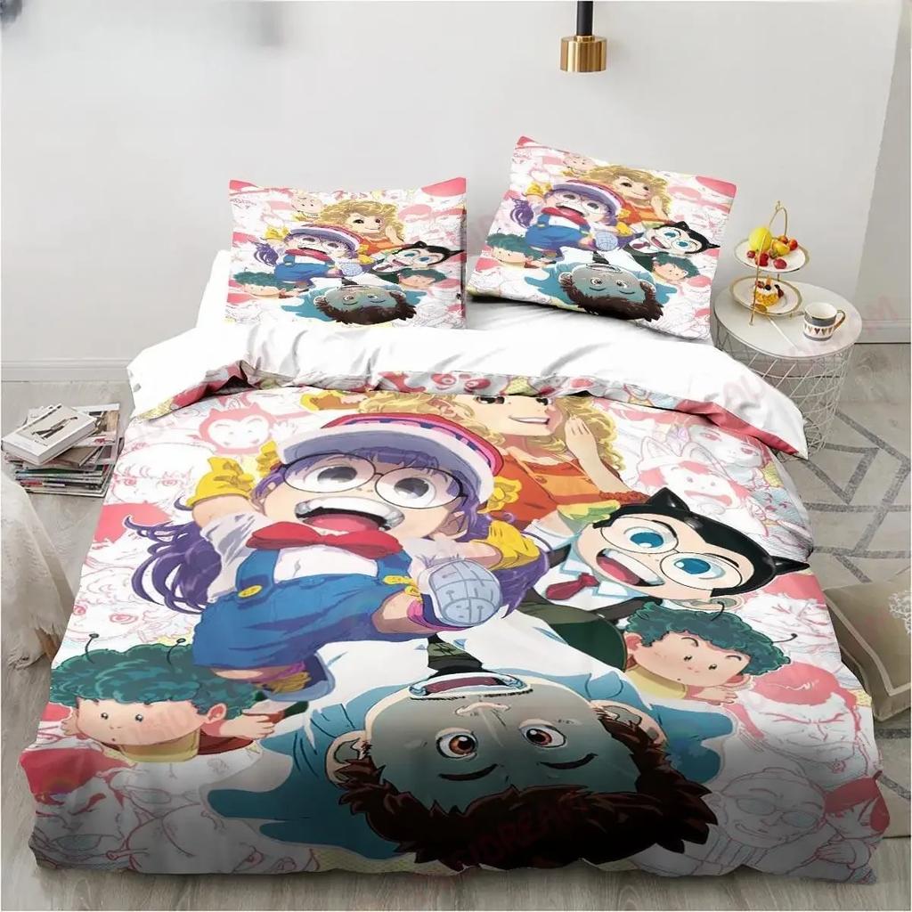 Новый милый мультяшный набор постельного белья DR S-Slump Arale Аниме King Twin Double Микрофибра Пододеяльник