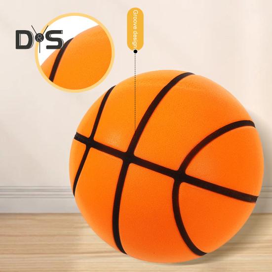 Бесшумный баскетбольный мяч для дриблинговых тренировок в помещении. Высокоплотный пенный баскетбольный мяч для тренировок в помещении. Бесшумный мяч.