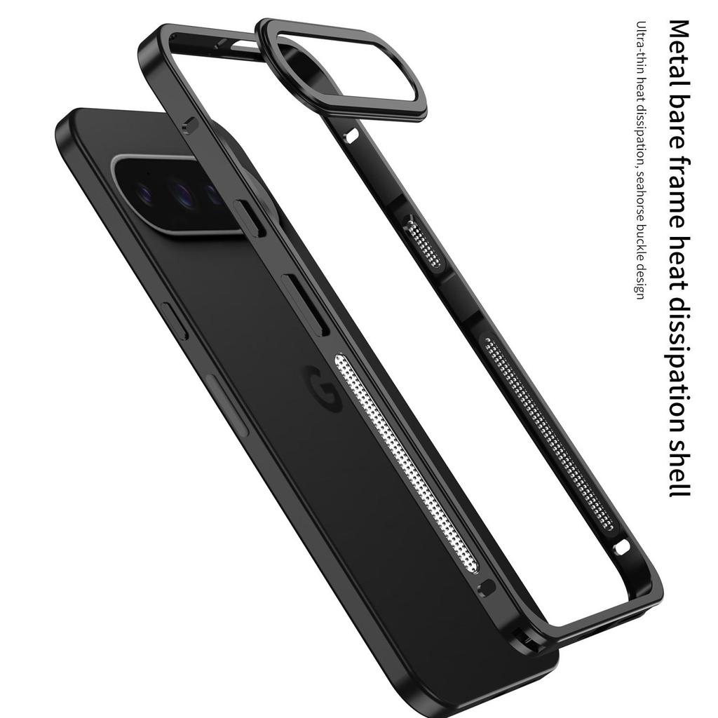 Чехол для телефона Google 10 Pro XL с металлическим каркасом для рассеивания тепла и пряжкой-морским коньком