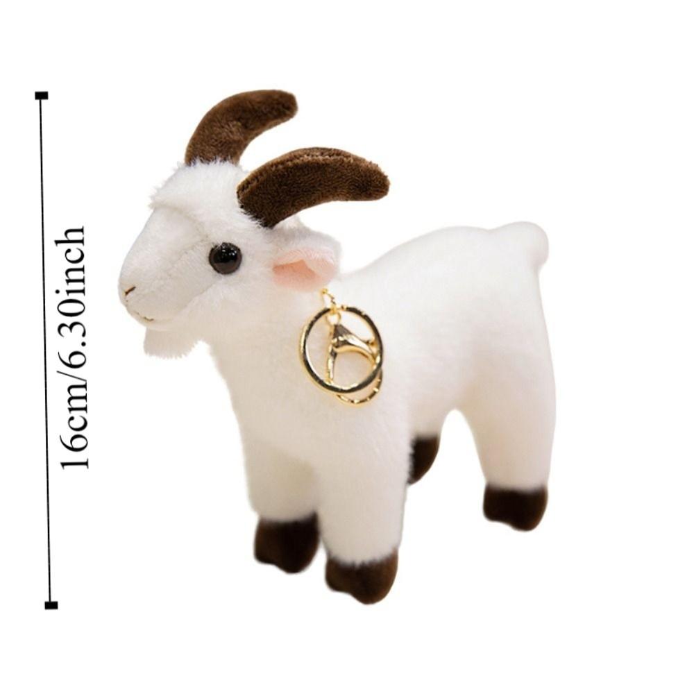 Милый Мини Реалистичный Подвеска Коза Мягкая Набивная Коза Плюшевая Кукла Крутой Брелок