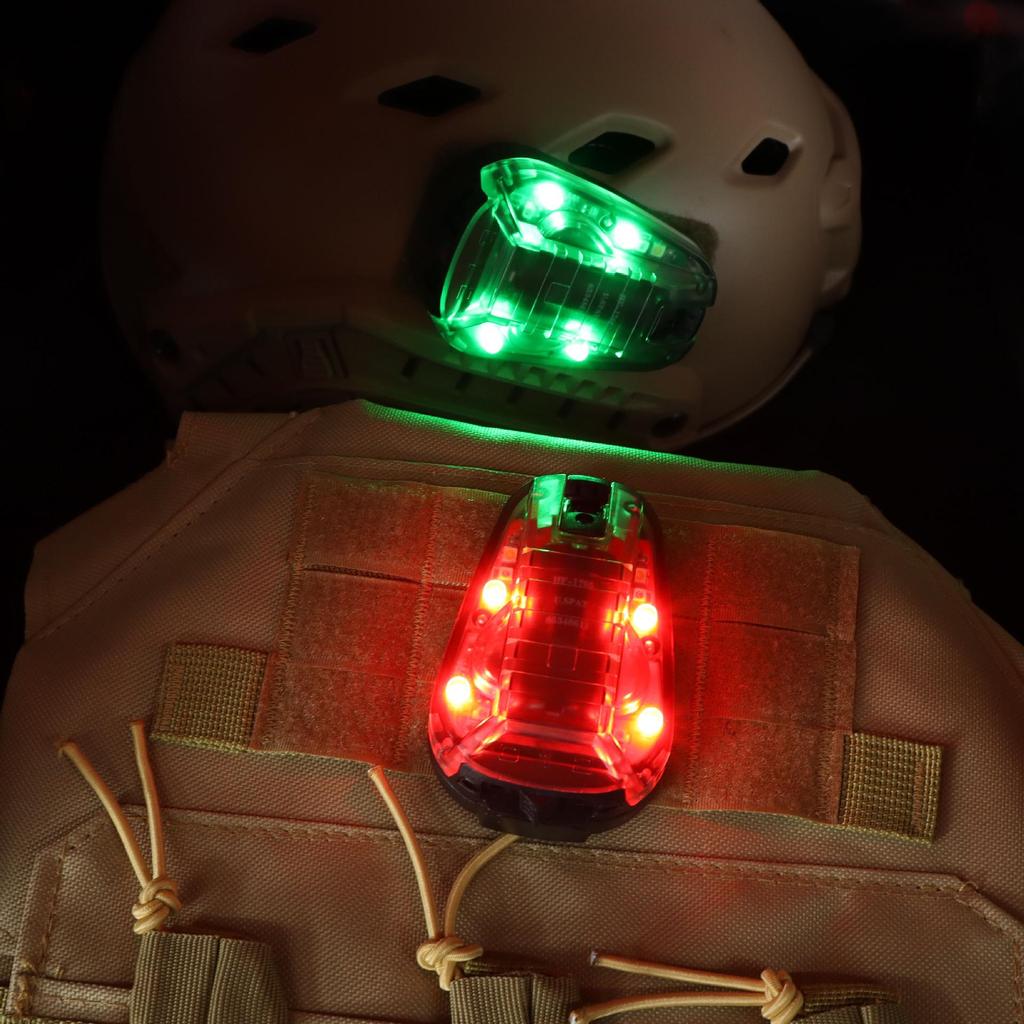 Ladybug 3rd Gen Helmet Light: Green & White Illumination, Strobe, IR, Teammate ID