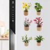 Искусственные растения в горшках, магнит на холодильник, домашний офис, кухонный шкафчик, холодильник, 3D, миниатюрный пробковый горшок, искусственный цветок, магнитное украшение, орнамент
