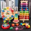 Нетоксичный деревянный детский набор «Восьмитональная радужная башня с ручным постукиванием» Столбик Детский сад Детский пазл Игрушка для раннего развития