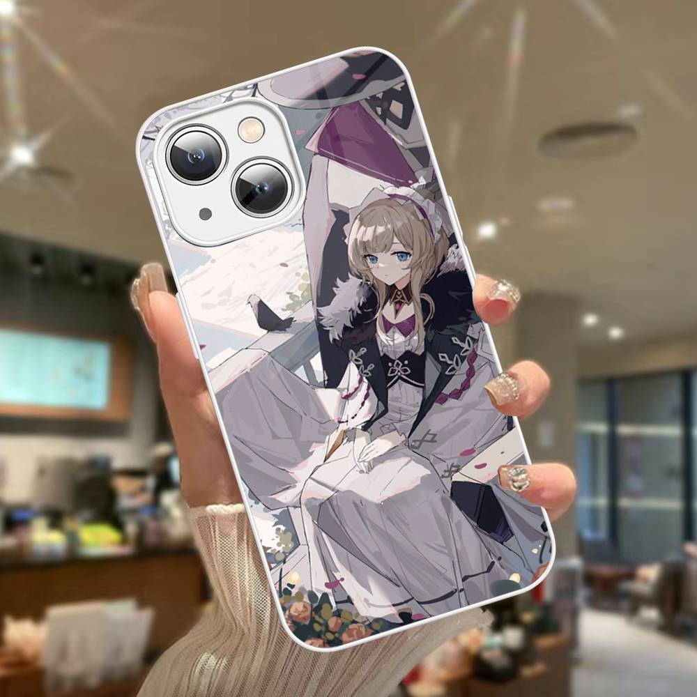 Game Genshin Impact Sandrone Tempered Glass For iphone 14 13 12 11 Pro Mini XS MAX 14Plus X XS XR Fundas