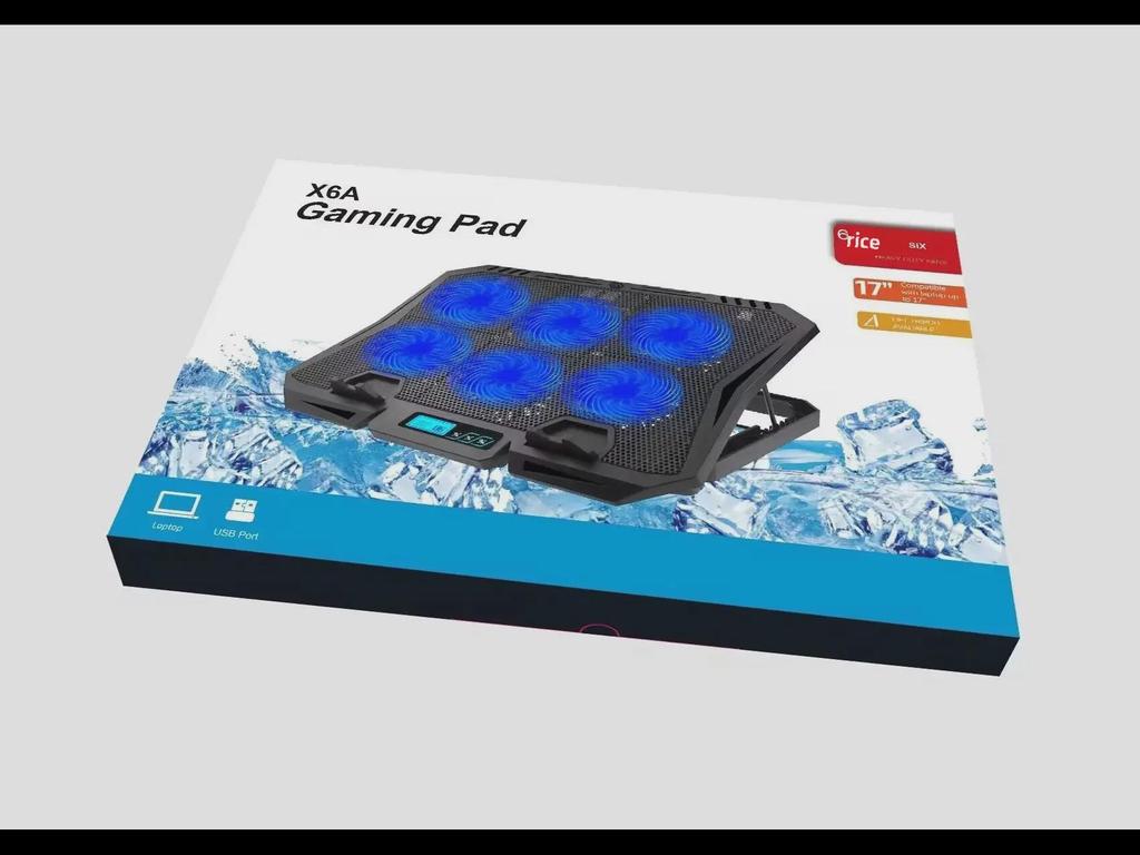 Gaming Laptop Cooling Stand with Adjustable Fans for 14" To 15.6" Laptops