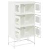 Highboard White 68 x 39 x 123 cm Steel