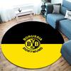 Borussia Round Area Rug,Carpet Rug for Living Room Bedroom Sofa Playroom Decor,Non-slip Floor Mat