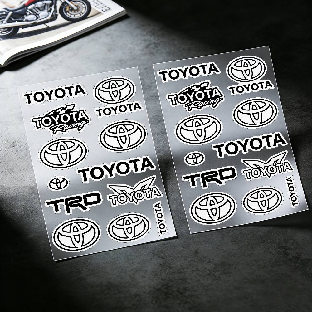 FOR TOYOTA TRO GR Multi Scene Waterproof Reflective Scratch Cover Stickers Fit Auto Motorcycle Helmet Refrigerator Water Cup