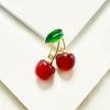 Cherry Fruit Series Brooch, Cute Brooch, Suitable for Daily Wear and Gifting, Cherry Themed Accessory, Full of Atmosphere, Clothing Accessory