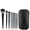 New Style 9 Makeup Brushes Leather Bag Portable Makeup Brush Set Beauty Tool Brush Foundation Brush Loose Powder Brush Eye Shadow Brush