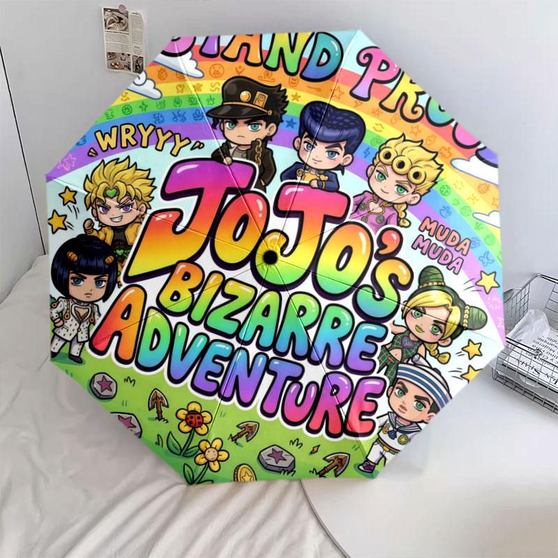 1 шт. Автоматический складной зонт - Узор Jojo's Bizarre Adventure Портативный складной дизайн с 8 спицами Рождественские и новогодние подарки