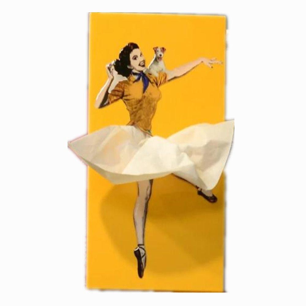Retro Classy Girl Tissue Box Waterproof Tissue Boxes Gifts Storage Case Living Room