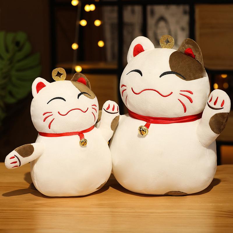 Cute Lucky Cat Doll Plush Toy Kitten Doll Children Sleeping Pillow Boy Soothing Ragdoll