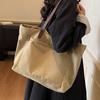 Large Capacity Canvas Tote Bag New Simple Casual Versatile Shoulder Bag College Students Class Commuting Armpit Bag Women