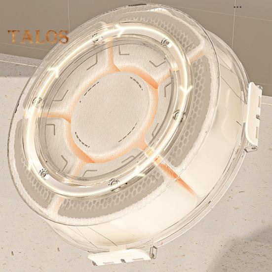 Фруктовая тарелка для закусок, вращающийся поднос с разделителями и ручкой на крышке, пищевое блюдо для колбасных изделий, овощей, путешествий, пикника, закусок