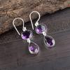 Прекрасные украшения из африканского аметиста, серебро 935 пробы, великолепные серебряные серьги ручной работы для подарка на День благодарения