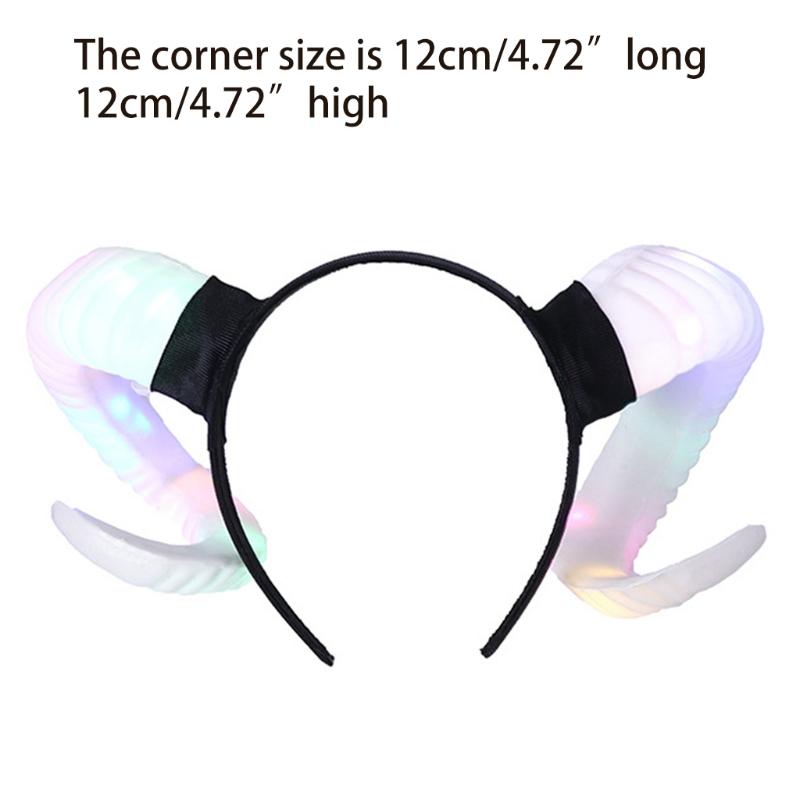Large Horn Headband Devil Horn Hair Hoop Cosplay Ox Horn Hair Accessories for Party Halloween Cosplay Photo Props Favors