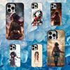 Чехол для телефона Атака на Титанов M-Микаса для iPhone 16,15,14,13,12,11,Mini,Pro,SE,MAX Белый Матовый Ударопрочный Чехол