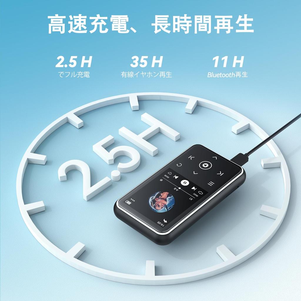 MP3-плеер AGPTEK, зажимной Bluetooth-плеер для тренировок, 36 г, сверхлегкий, 64 ГБ, мини-размер, спортивный звук без потерь, компактный музыкальный плеер, наручный