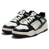 Puma Slipstream Top Grain Leather Synthetic Retro Sports Casual Low-Top Lifestyle Shoes Unisex Sneaker Black White 395232-01