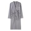 Couple Nightgown Spring And Autumn Pure Cotton Long-Sleeved Men'S And Women'S Bathrobes Medium And Long Pajamas Couple Outfit
