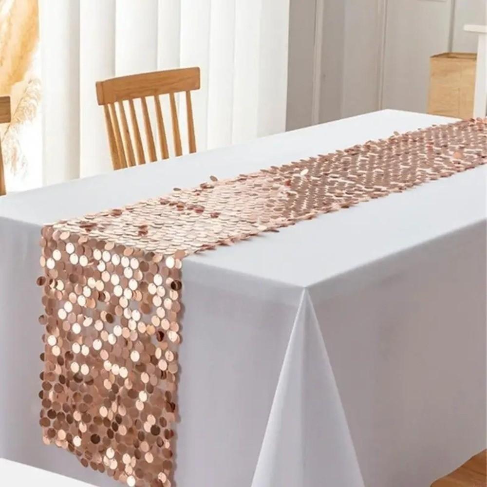 Sparkling Sequins Table Runner Luxurious Wedding Table Decoration Kitchen Dining Table