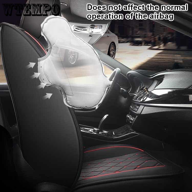 WTEMPO Чехлы на сиденья автомобиля Crown, полный комплект из 5 сидений, универсальные, подходят для большинства 5-местных автомобилей, внедорожников, грузовиков и фургонов.