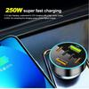 6 Ports Super Fast Car Charger PD QC 3.0 USB C Car Charger 250W Quick Charging Adapter for Phone