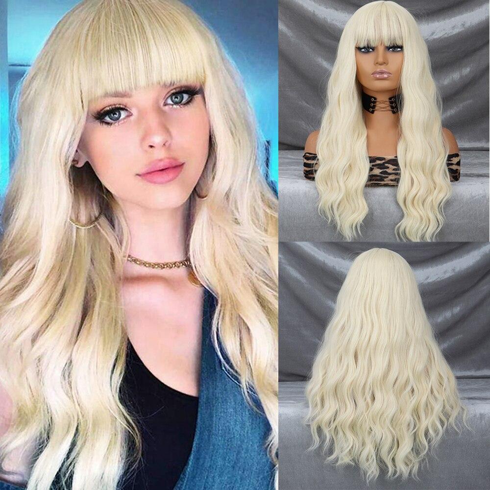 XINRAN Парик с длинными волнами, коричневый, средняя часть, черный, женский парик из синтетического высокотемпературного волокна, подходит для повседневного ношения, парики для косплея