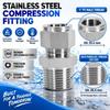Silver Compression Tube Fitting G3/4 Tube OD Pipe Connector Threaded Fitting  Automotive Repair