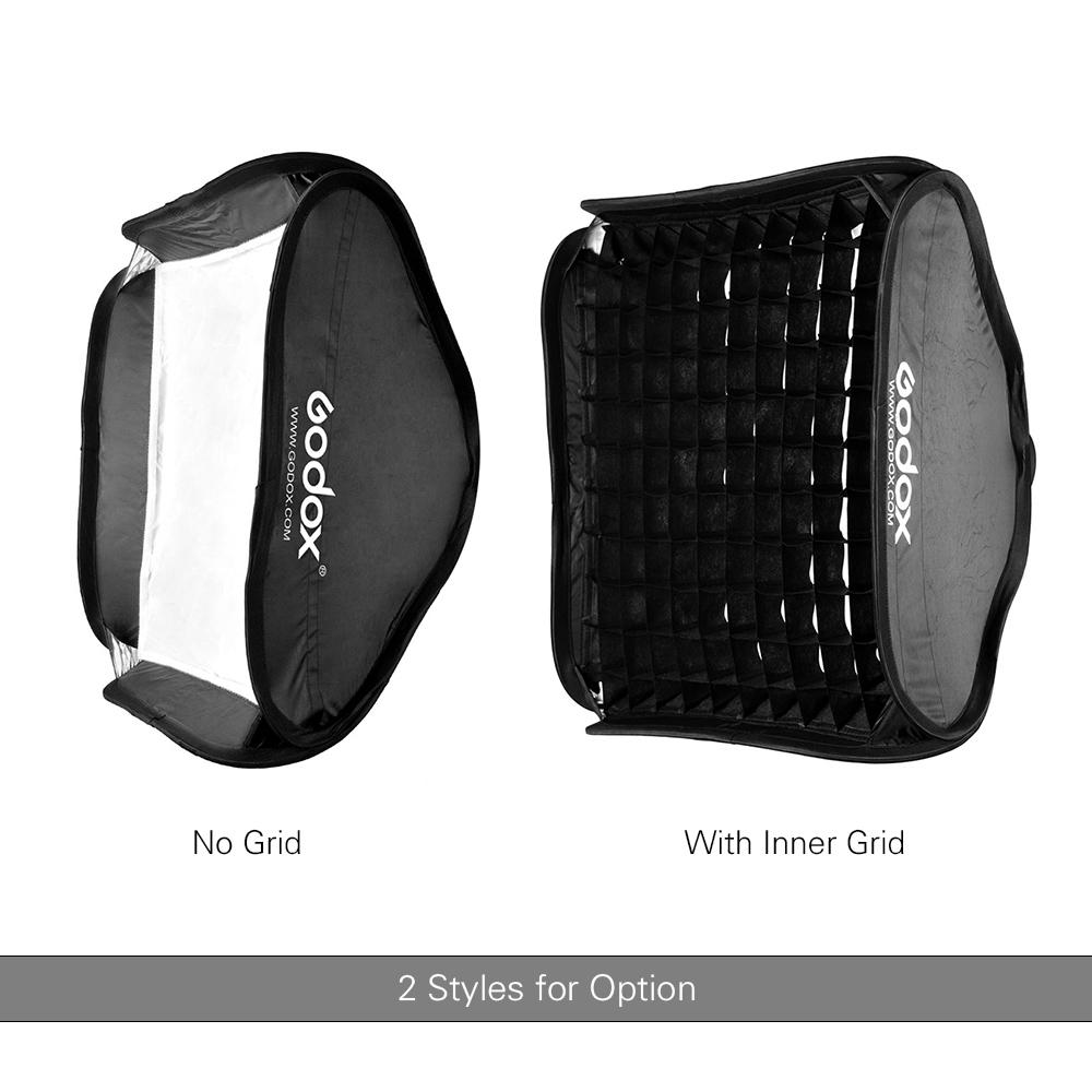 Godox 60*60 см/24*24 дюйма, рассеиватель софтбокса для вспышки, внутренняя сетка с кронштейном типа S2, крепление Bowens