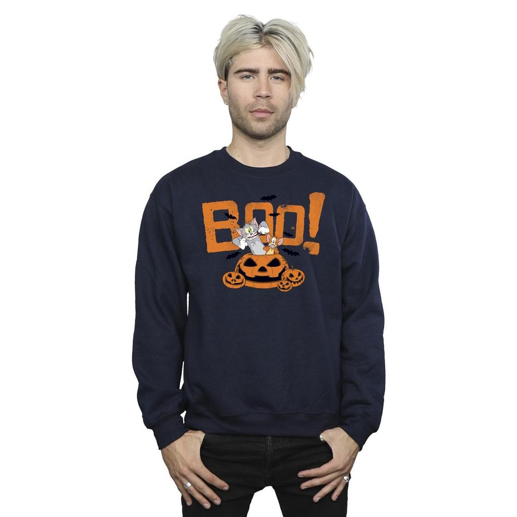 Tom & Jerry Mens Halloween Boo! Sweatshirt