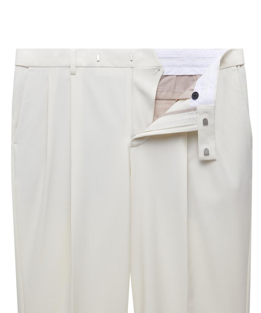 MUSINSA STANDARD Lightweight Real Wide Hidden Banding Slacks [Cream]
