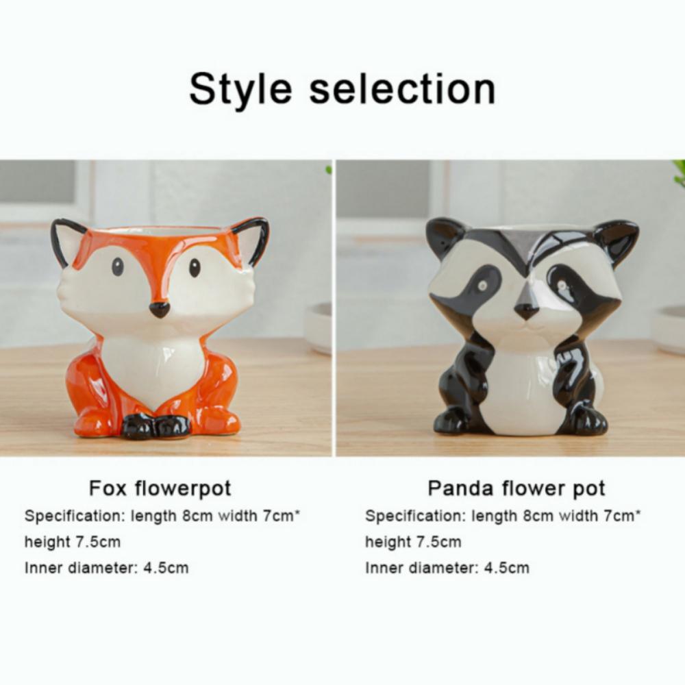 Керамический цветочный горшок с рисунком животного в саду, простой идеальный подарок, сочный цветочный горшок