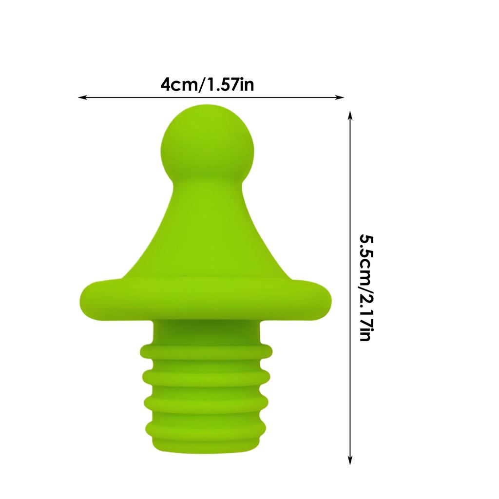 1PC Silicone Bottle Stopper Bottle Cap Wine Cork Wine Pourer Stopper Bottle Cap Cute Top Hat Preservation Gel Cork Strip